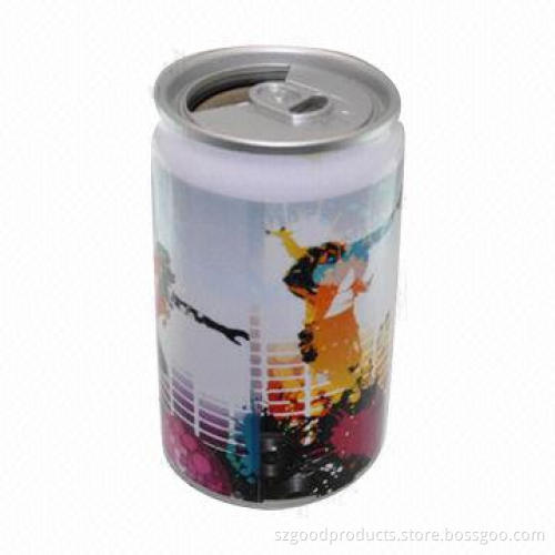 Mobile Bluetooth speaker with beer tin design, supports at most 16G TF card and hands-free function